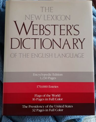 1989 The New Lexicon WESTER'S DICTIONARY of the English Lan. HC Encyclopedic Ed.
