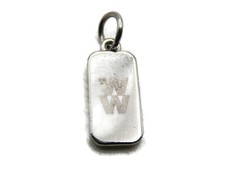 WW Weight Watchers Logo 25 Necklace Charm Silver Tone