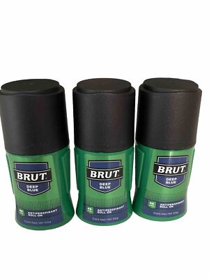 BRUT Deep Blue Deodorant Roll-On 50g - Pack of 3