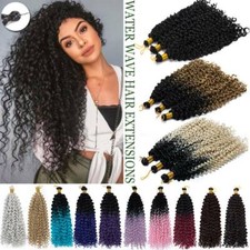 US Water Wave Braids Twist Crochet Braiding Hair Extensions Ombre as Human Curly