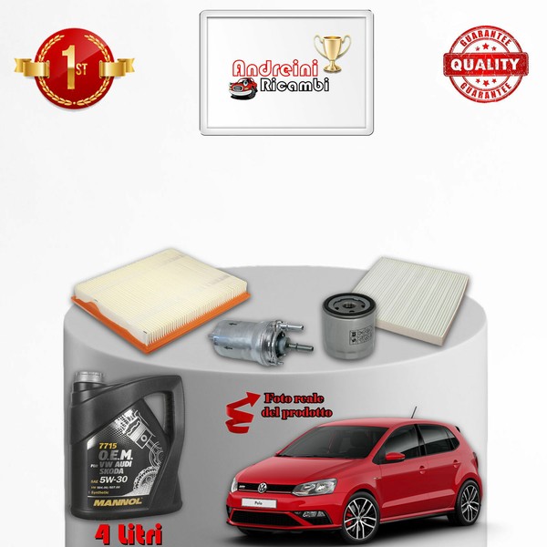 Wartungsset 4 Filter Und ÖL FüR VW Polo V 6R 1.6 81KW 110PS Ab 2014-image