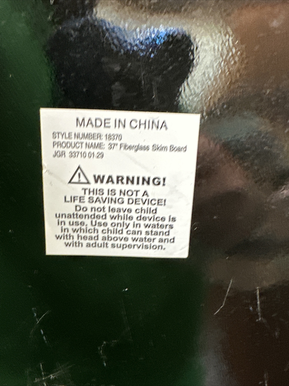 Skim Lizard Wooden Skim Board Surfer Boogie Laser Chekered Fade Fiberglass 37”