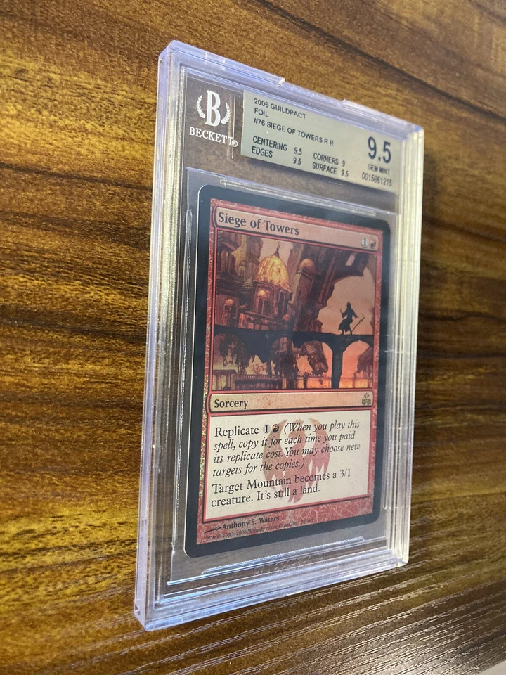 MTG✨SIEGE OF TOWERS FOIL✨Guildpact BGS 9.5 GEM MINT RARE Sorcery 2006 POP 1 ! - Image 3 of 4