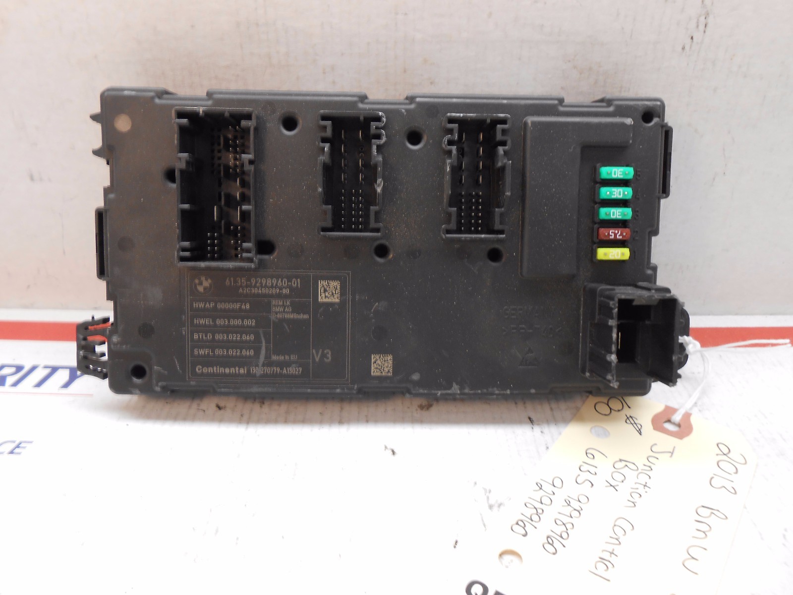 2013 bmw 328i junction control box 61359298960 9298960 QE0617 | eBay