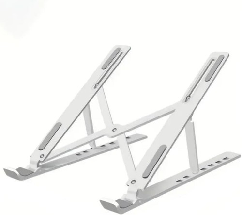 Adjustable Laptop Stand 9-14” Foldable Holder 7 Angles Silver Portable