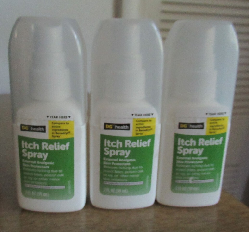 DG Health Itch Relief Spray Fast Acting Antiitch Spray 2 oz Exp 7/25