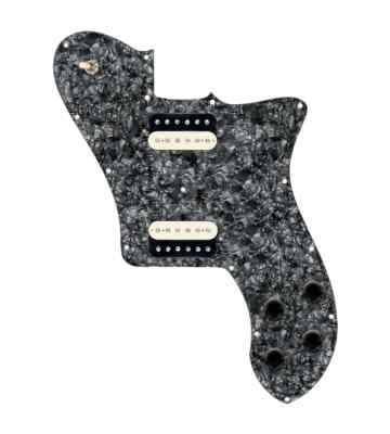 920D 72 Deluxe Tele Loaded Pickguard (Hot) Rough Neck Humbuckers - Black Pearl