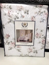 Royal Court Rialto Classic Floral 3-Pc. Quilt Set, Full/Queen Sage