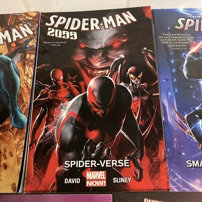 Lot Of 7 Marvel Trade Paperback SPIDER-MAN 2099 Volumes 1 2 3 4 5