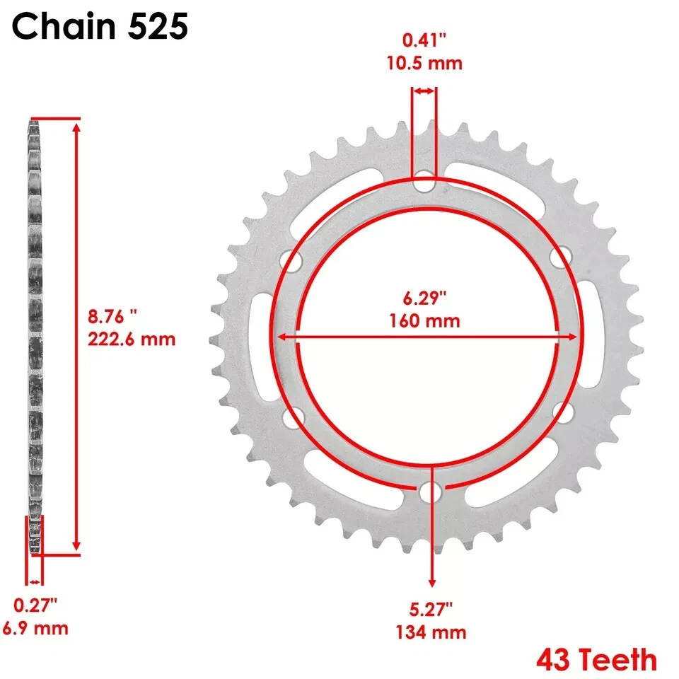 Drive Chain & Sprockets Kit for Honda CBR600RR 2003 2004 2005 2006 - Image 4 of 4
