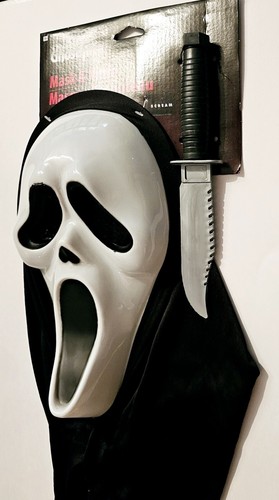 FUN WORLD SCREAM GHOSTFACE MASK & KNIFE SET HALLOWEEN BRAND NEW FAST SHIPPING - Picture 5 of 5