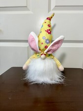 Easter Light Up Yellow Gnome Decor