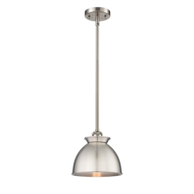 Innovations Adirondack 1Lt 8'' Stem Mini Pendant, NK/NK - 516-1S-SN-M14-SN