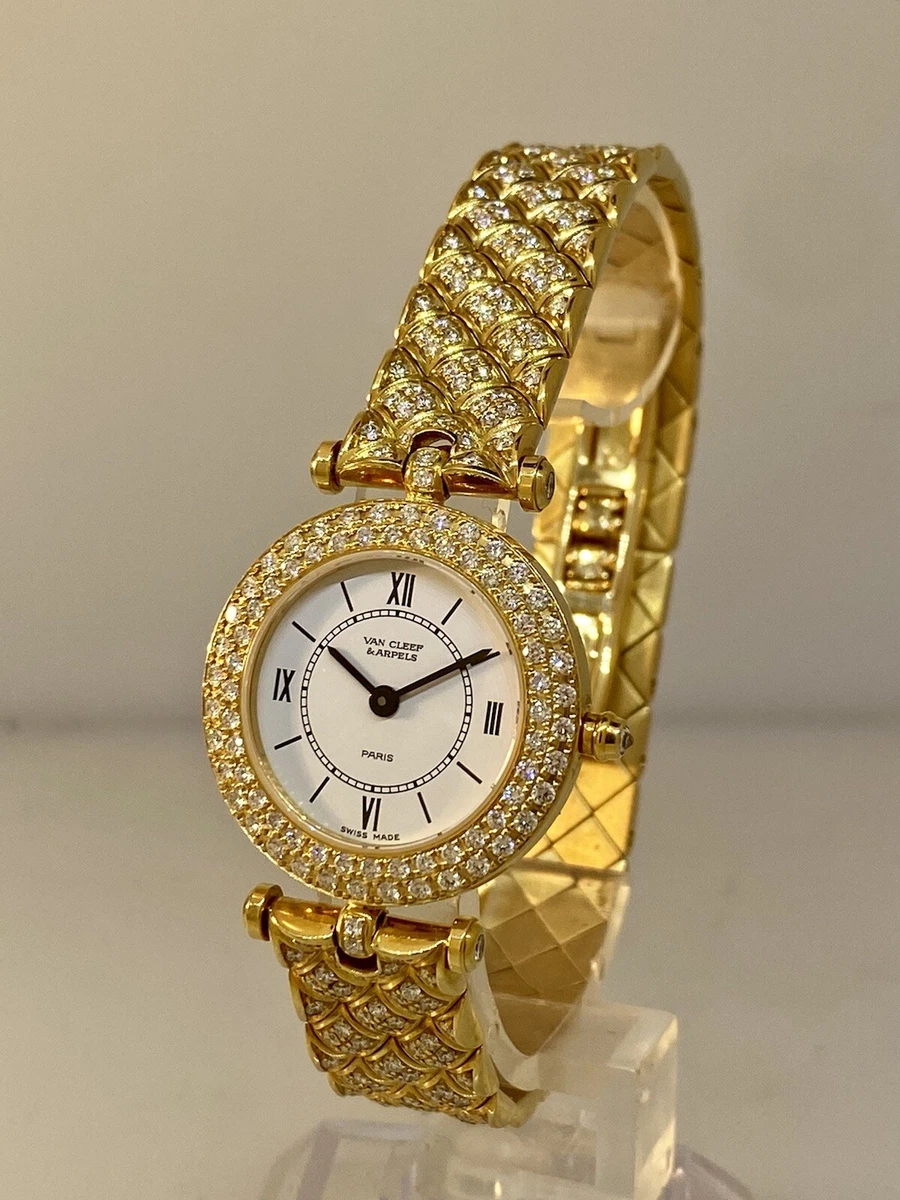 Ladies gold diamond watch sale