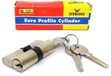 STERLING EPN001 Double CYLINDER LOCK 60mm 30/30 EURO PROFILE Nickel Plated