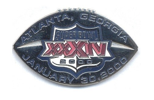 2000 SUPER BOL Xxxiv Officiel NFL Football Patch Rams Titans Willabee