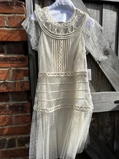 Red Valentino Beige Tule Knee Dress Size 38