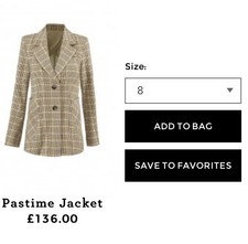 Cabi Pastime Jacket Bnwot Stretchy Fabric Size 2usa But Fits 8-10uk