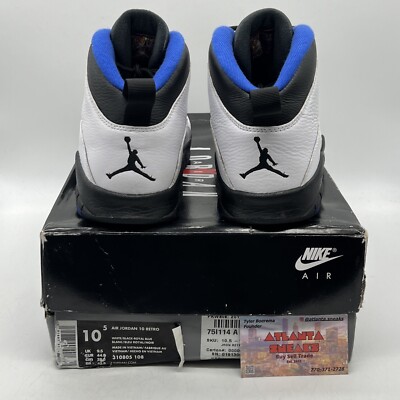 Size 10.5 - Air Jordan 10 Retro 2018 Orlando Black White Blue