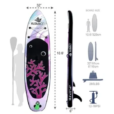 Aisunss new 10'6'' inflatable stand up paddle board surfboard longboard sup