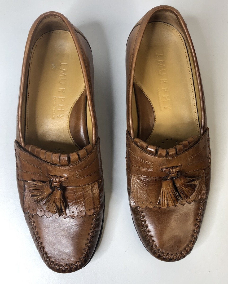 Johnston & Murphy Brown Leather Kiltie Tassel Loafers Shoes Men\'s Sz 11M US/44EU Johnston & Murphy Men main image 4