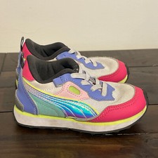 EXC Puma Kids Toddler Girl Size 8 Rider FV Glowing Shoes Sneakers