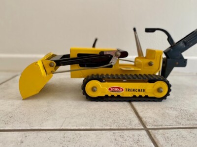 Vintage Pressed Steel Tonka Trencher Backhoe Front Loader