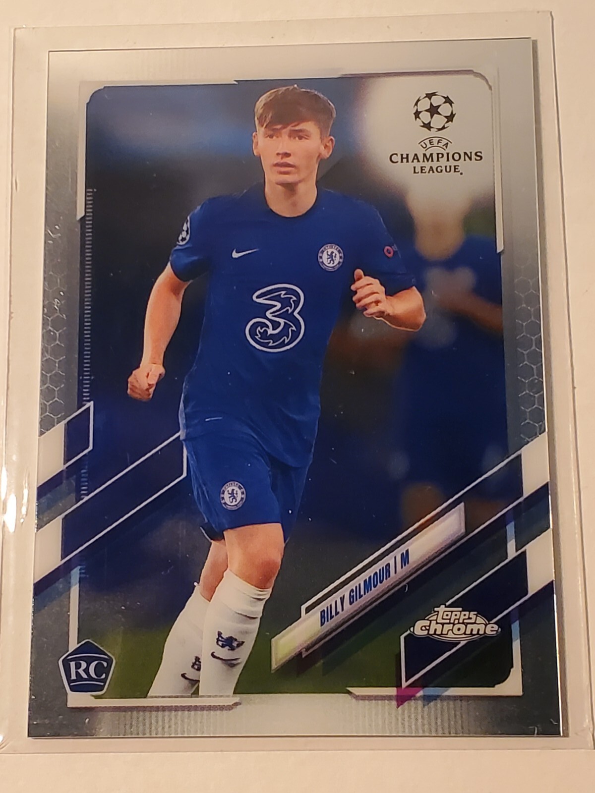 2020-21 Topps Chrome UEFA Champions League Billy Gilmour #66 Chelsea Rookie RC
