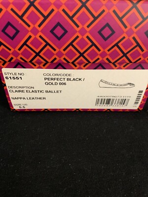 Tory Burch Claire Elastic Ballet Flats 61551 Nappa Leather 5.5 Best Offers