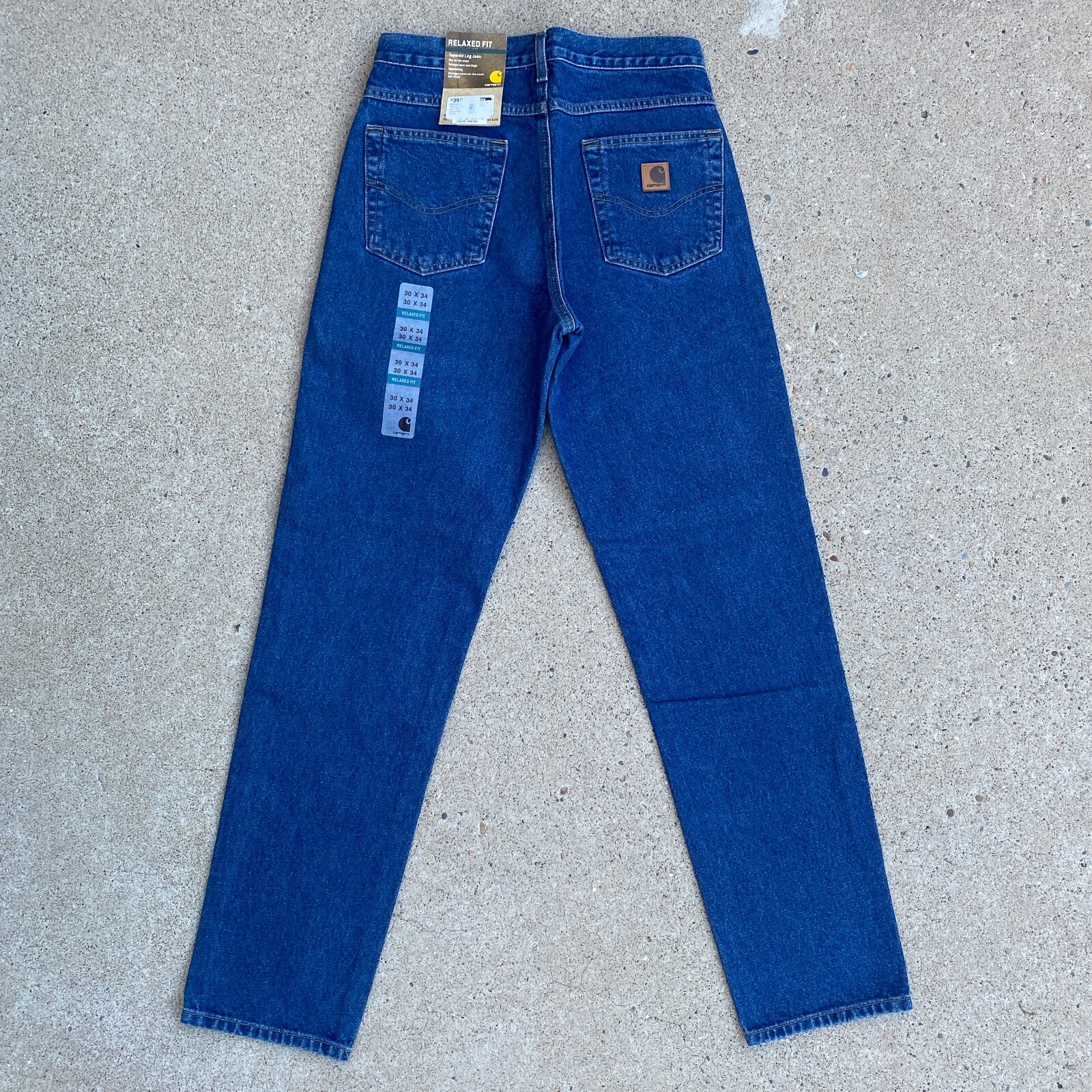 4 PAIR Carhartt B17 Relaxed Fit Tapered Leg Denim Jeans 30x34 Darkstone