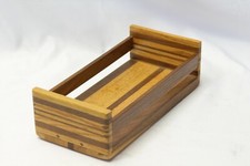 Handmade Wooden 14 Cassette Holder Storage Crate Wooden Tape Case