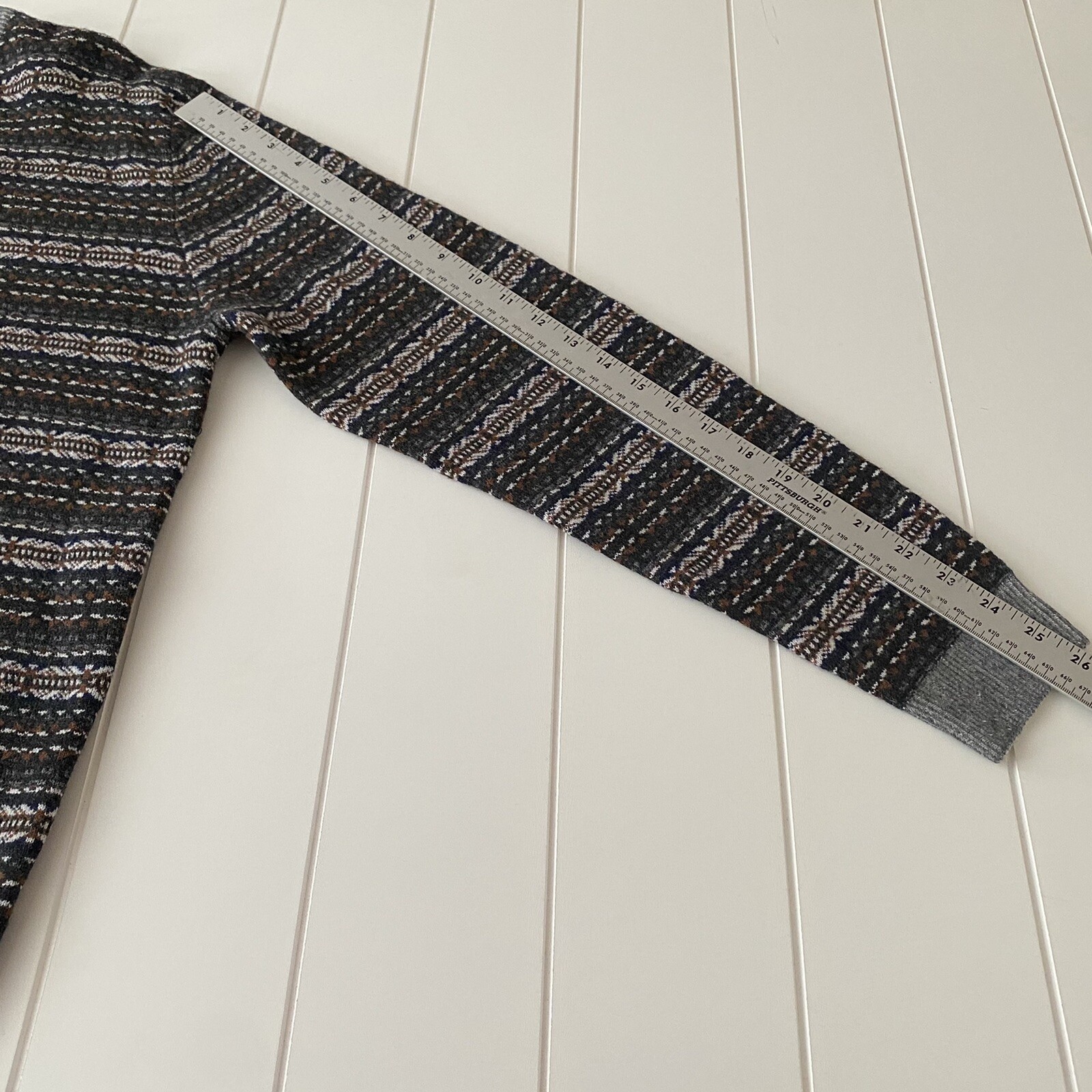 Altea instarsia 100% Wool Crew Neck knit sweater Men’s Size US XL