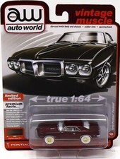 AutoWorld Vintage Muscle CHASE 1969 Pontiac Firebird - White Tires