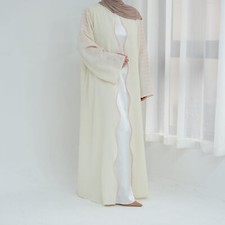 Muslim Women Long Dress Open Kaftan Kimono Cardigan Abaya Dubai Turkey Prom Gown