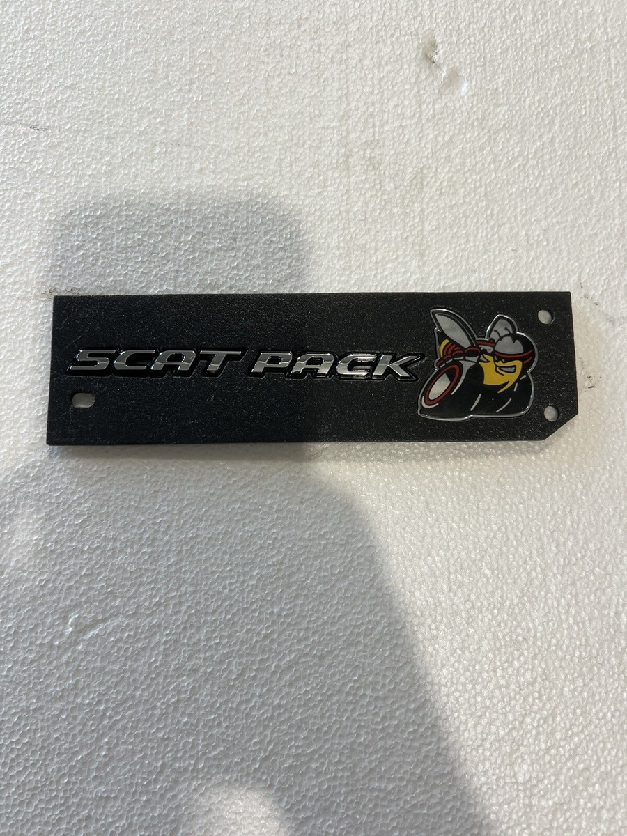 Dodge Challenger Left Side Scat Pack Monochrome Bee Emblem Badge - OEM Mopar 68469497AA