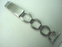 Gemex Mens 19mm 3/4 Stainless Steel Vintage Watch Band Deployment Clasp Gemex Mens 19mm 3/4 Stainless Steel Vintage Watch Band Deployment Clasp