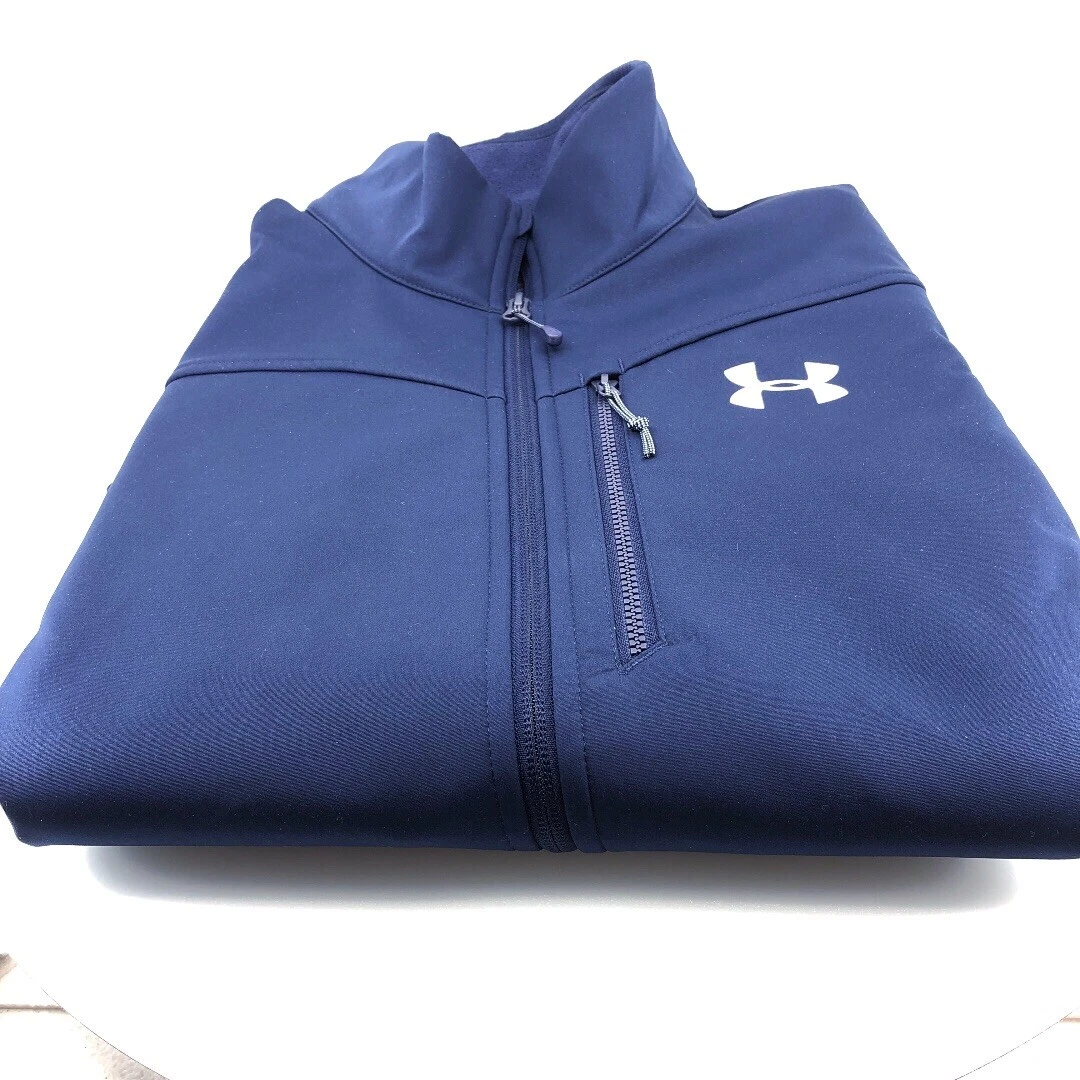 Under Armour Cold Gear Infrared Fitted Small Navy Blue/White Long Sleeve  Jacket