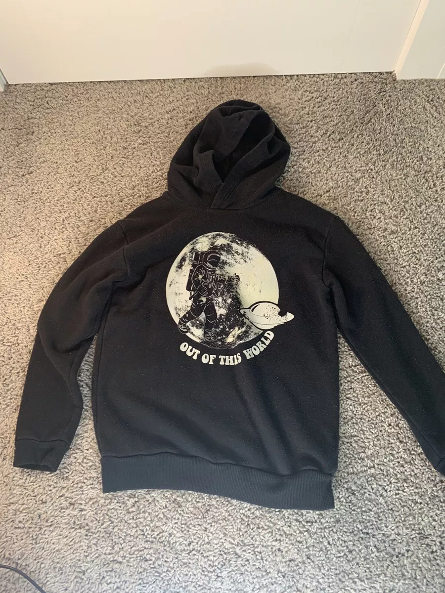 Kid Boy/Kid Girl Reflective Glow Letter Dots Black Pullover Sweatshirt