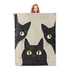Funny Cat Blanket Gifts for Women Girls Soft Warm Lightweight Cozy Animal Thr...