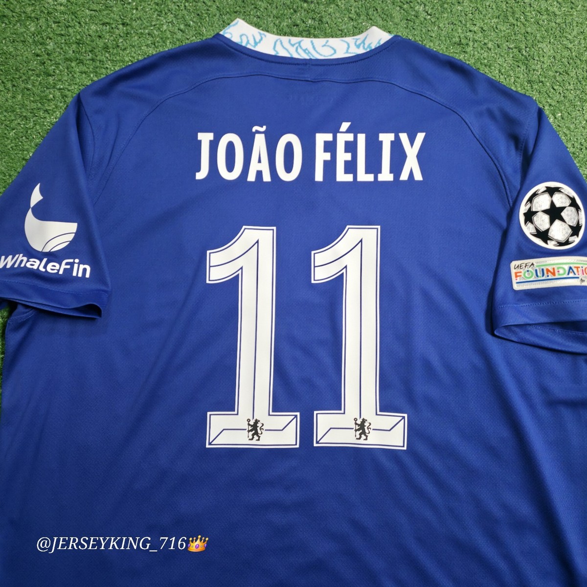🇬🇧Nike Chelsea FC Joao Felix #11 2022/2023 Home Blue Jersey UCL