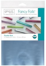 Gina K Designs Fancy Foil 6"X8" 12/Pkg-Powder Blue - Matte Finish
