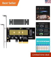 Lifetime Support M.2 NVMe to PCIe 4.0 Adapter with Heatsink - Easy Installation