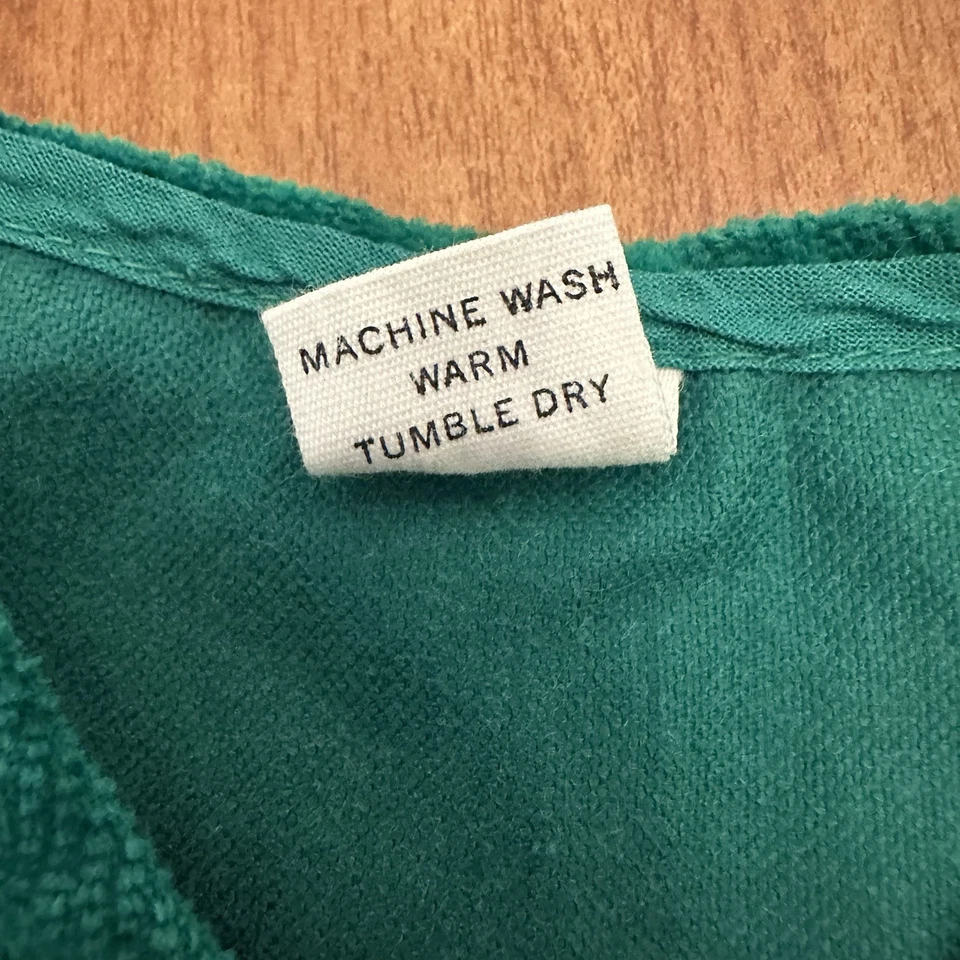 Conjunto de Pantalones Chaleco Muñeco de Nieve Sears Años 70 De Colección Talla 12-18 Meses Pana Verde Bebé Años 80 Foto 4 de 4