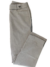 TALBOTS Women's HERITAGE Tapered Leg Tan Plaid Dress Pants sz 8