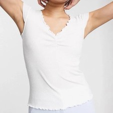 Other Stories Ribbed V Neck T Shirt 0