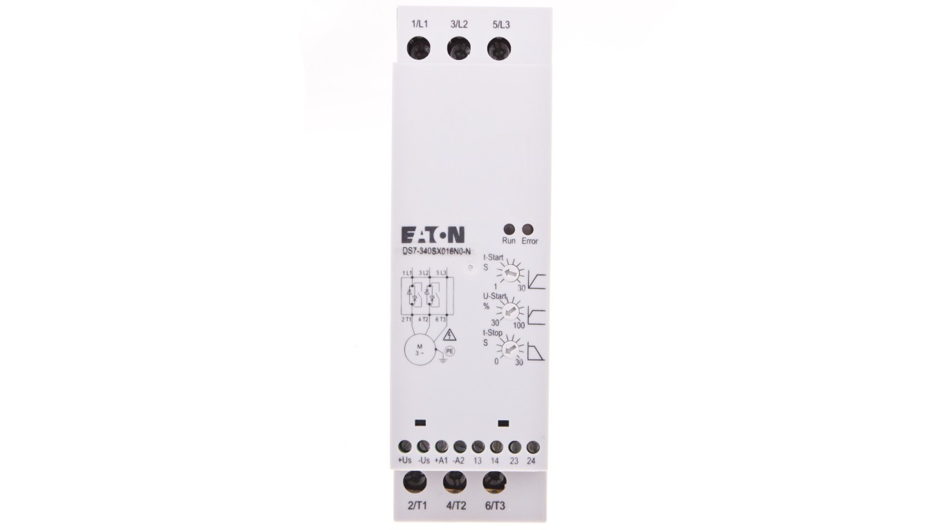 Soft Start 3 Phase 400VAC 16A 7.5kW/400V Uc=24V AC/DC DS7 134912