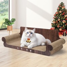 Extra Large Cat Scratcher Bed 32 Cardboard Lounger for Indoor Cats