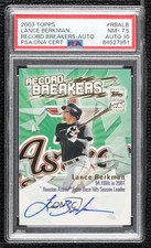 2003 Topps Series 2 Record Breakers Lance Berkman #RBA-LB PSA 7.5 Auto 13nh