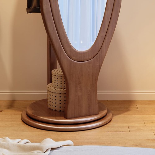 Full Length Floor Mirror with Hanger/Body Mirror/Large Mirror/Walnut - Picture 5 of 11