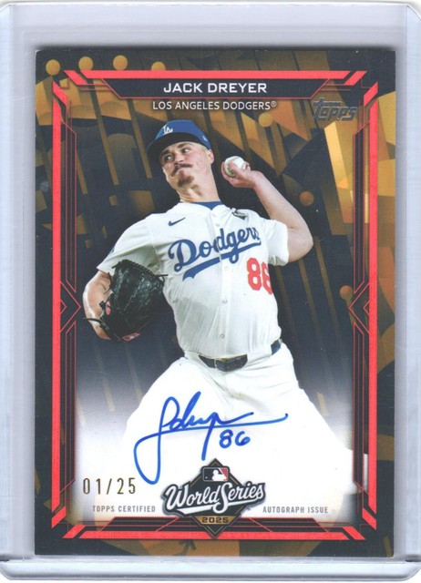 2026 Topps Jack Dreyer World Series Champion Autograph Auto Orange # /25